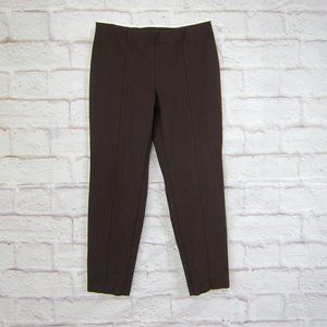 J. Jill Ponte Slim Leg Stretch Comfort Seamed Pants Brown Women’s Size M